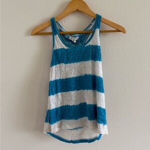 Aeropostale Blue and White Tank Top